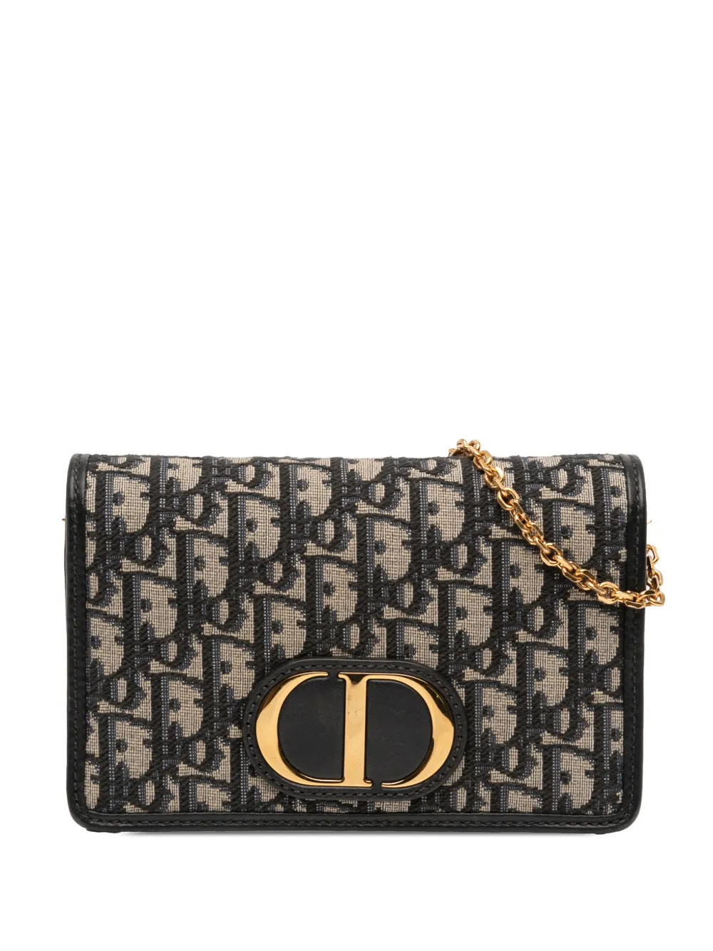 Christian Dior Pre-Owned 2022 Oblique Canvas 30 Montaigne 2 in 1 Pouch satchel - Blue