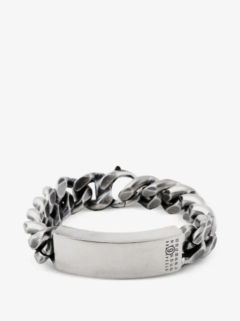 MM6 Maison Margiela curb-link plaque chain bracelet