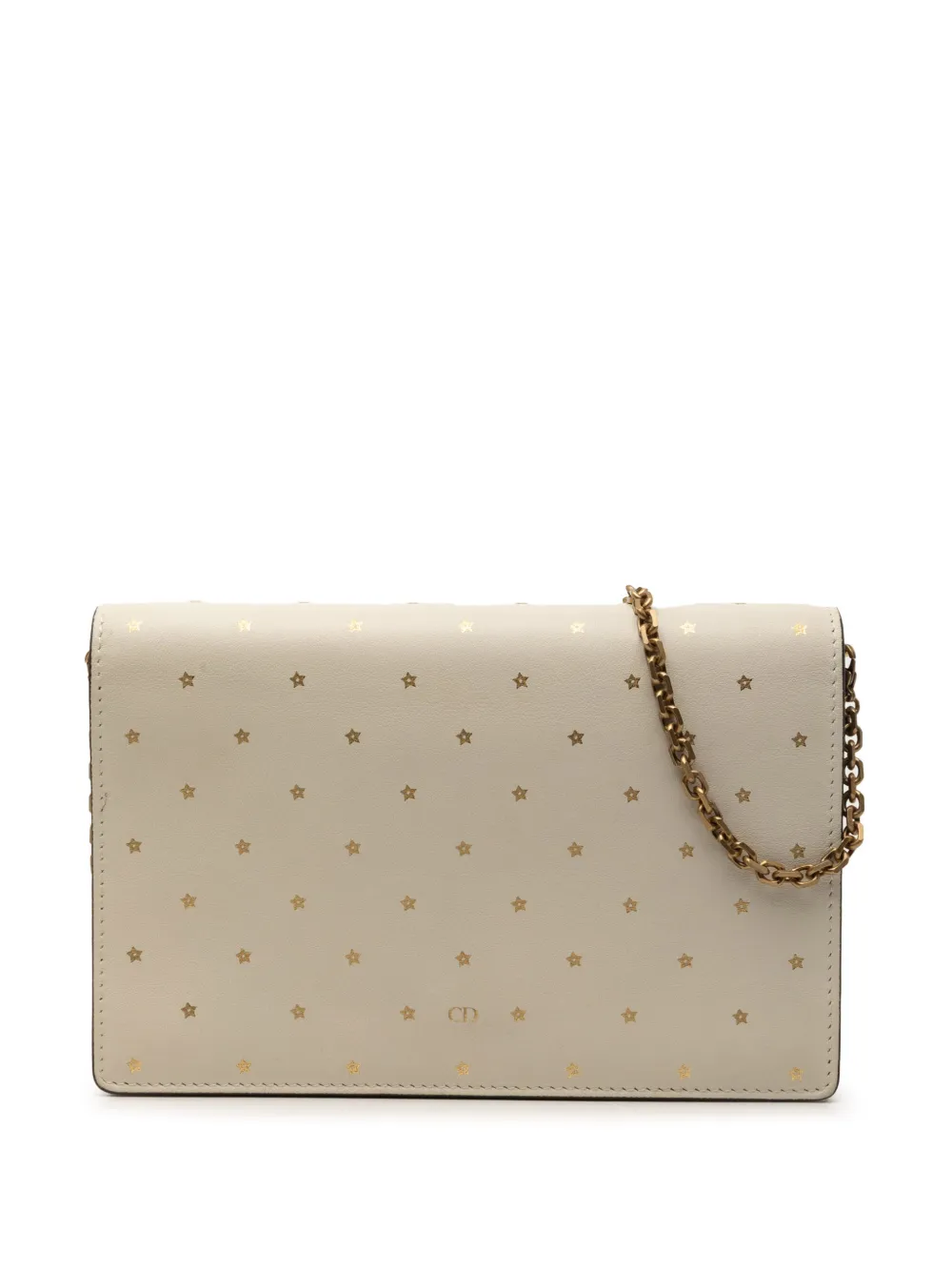 Christian Dior Pre-Owned 2017 Stars Printed Calfskin Wallet on Chain crossbody bag - Toni neutri