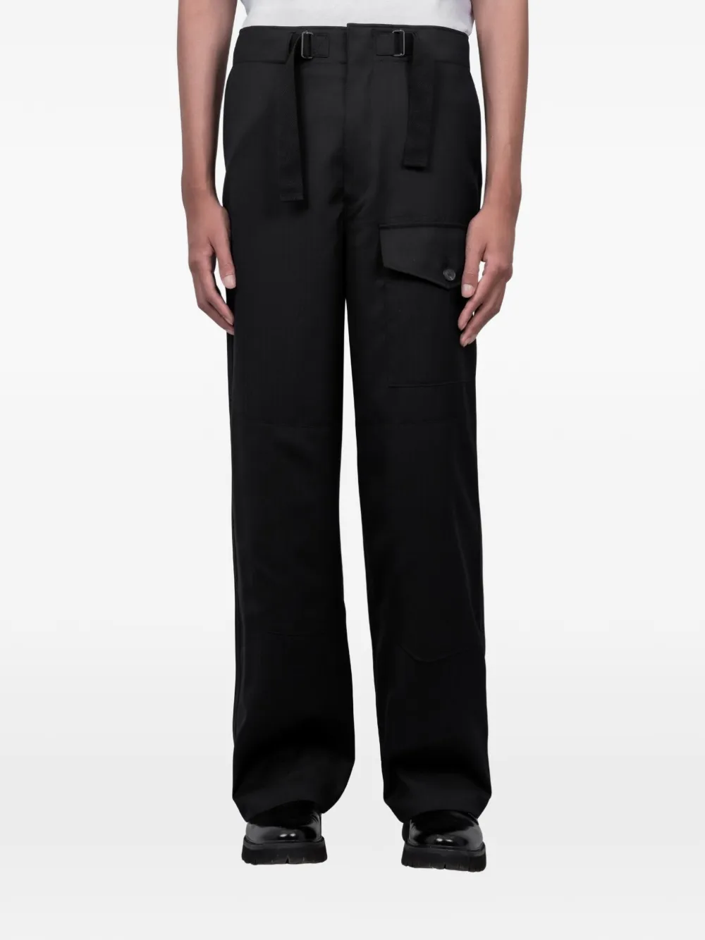 Auralee buckled cargo pants - Nero