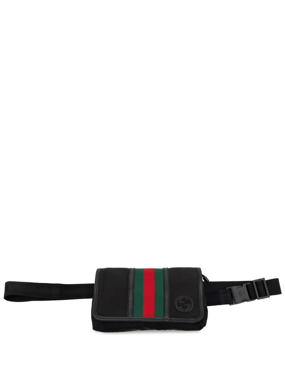 Gucci Pre-Owned 2000-2015 Nylon Interlocking G Web belt bag - Nero
