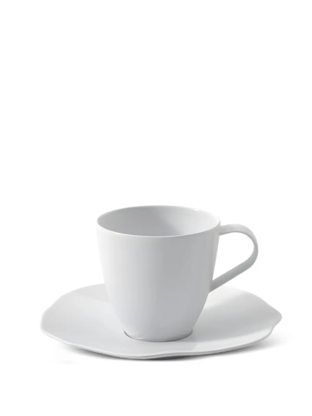 Villeroy & Boch curved-handle coffee cup set (six-person setting) - Bianco