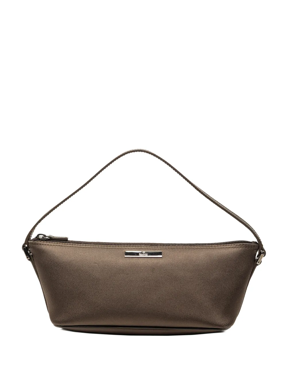 Gucci Pre-Owned 2000-2015 Satin Boat shoulder bag - Marrone