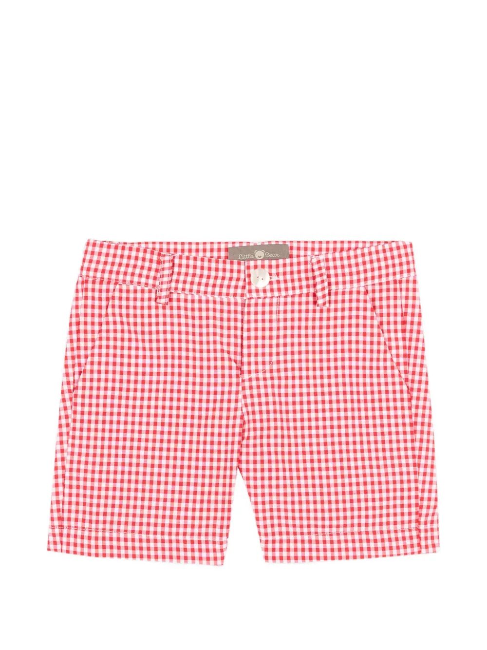 Little Bear gingham-check shorts - Rosso