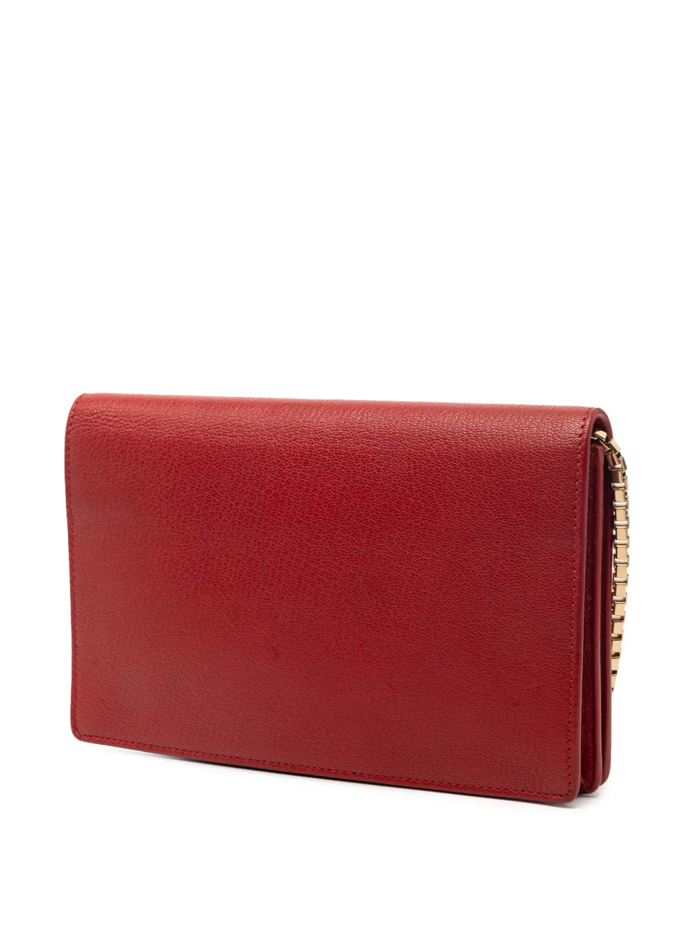  Balenciaga Pre-owned Portefeuille Métallisé Motocross Metallic Edge à Bride En Chaîne (2017) - Rouge 
