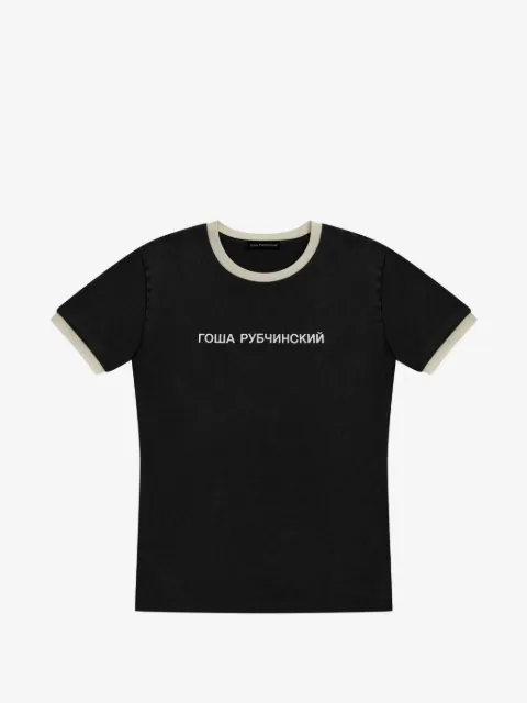 GOSHA RUBCHINSKIY camiseta con ribete en contraste