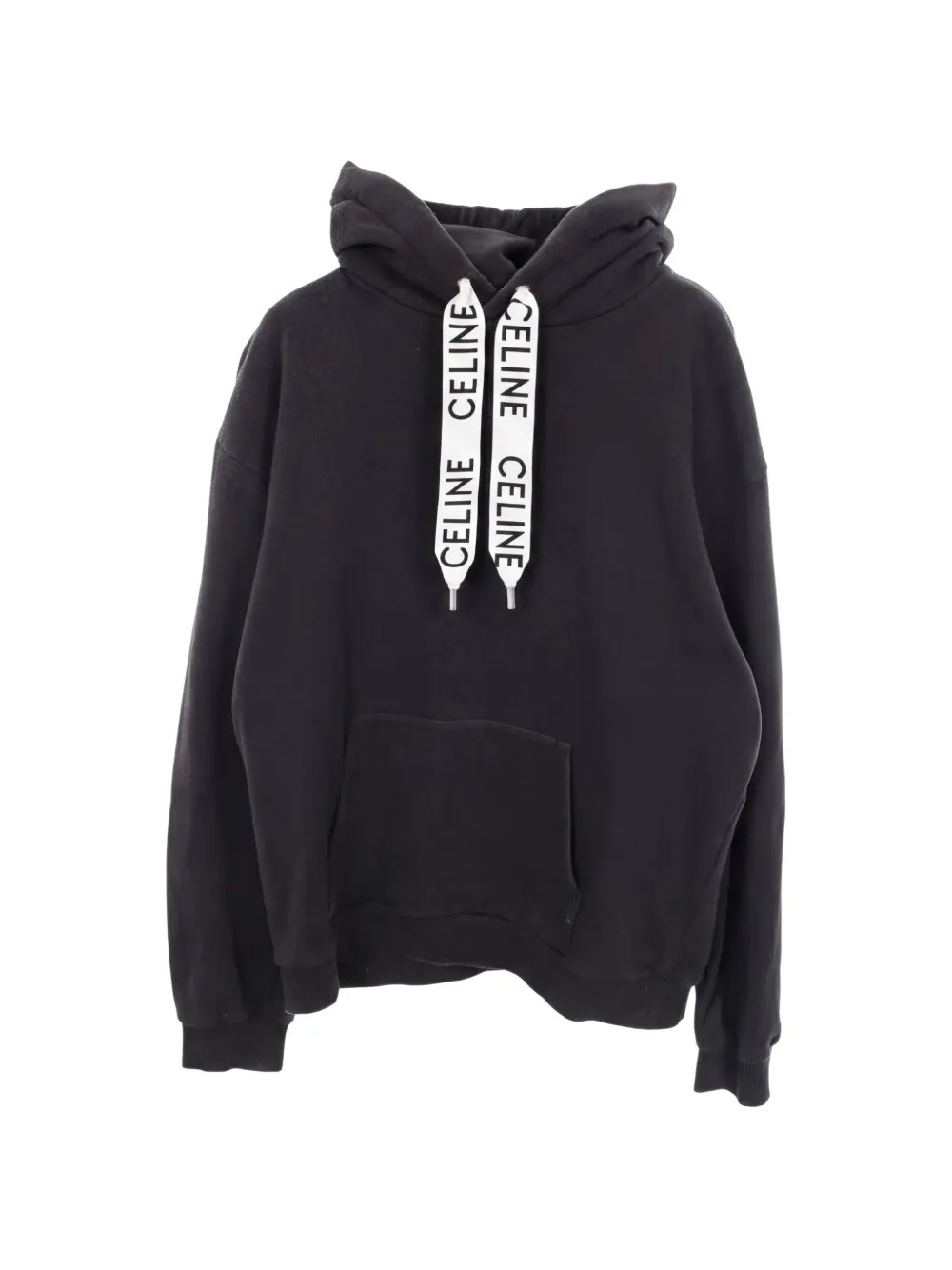 Celine Pre-Owned 2000s logo-drawstring hoodie - Nero