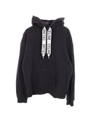 Celine Pre-Owned logo-detail Studded Hoodie | White | FARFETCH GE