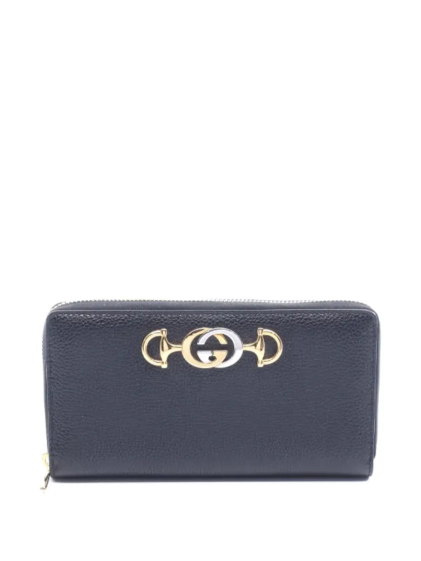 Gucci Pre-owned 2010s Zumi Zip-around Wallet in Black