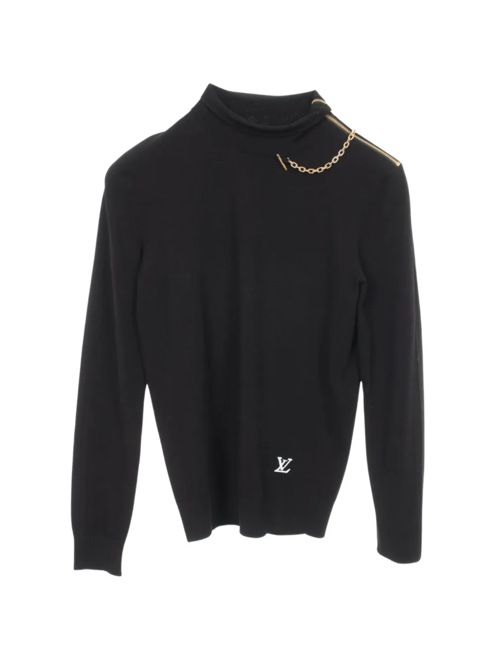 Louis Vuitton Pre-Owned 2010s chain-detail sweater - Nero