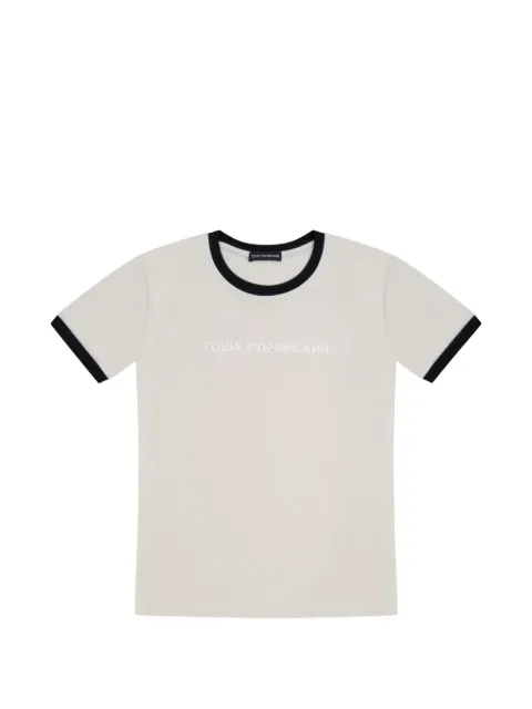 Gosha Rubchinskiy logo-print contrast-trim T-shirt