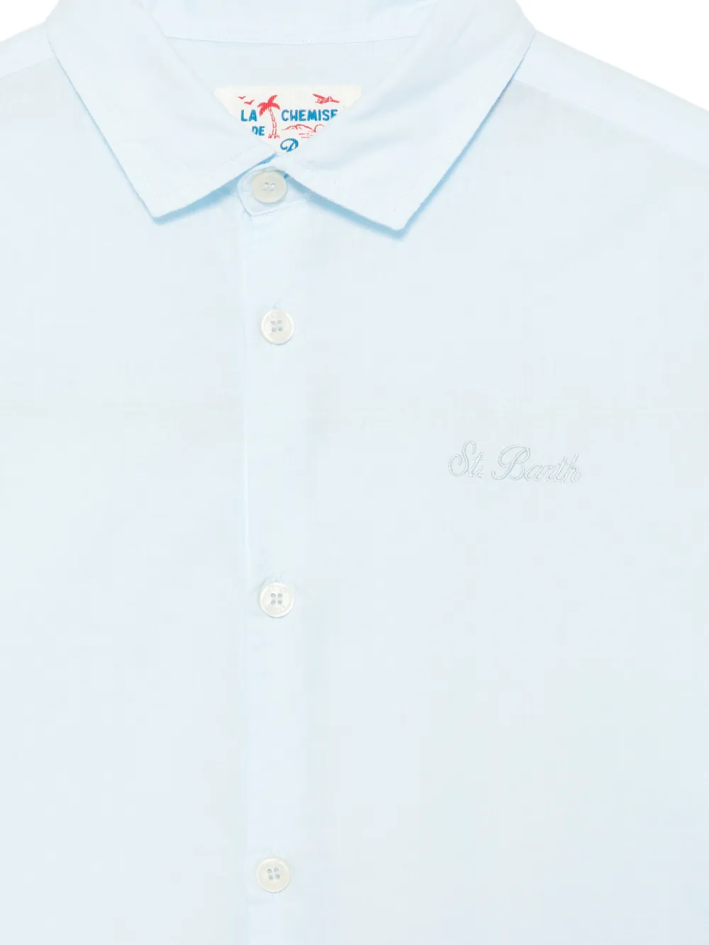 MC2 Saint Barth Kids Ice Jr overhemd met geborduurd logo Blauw