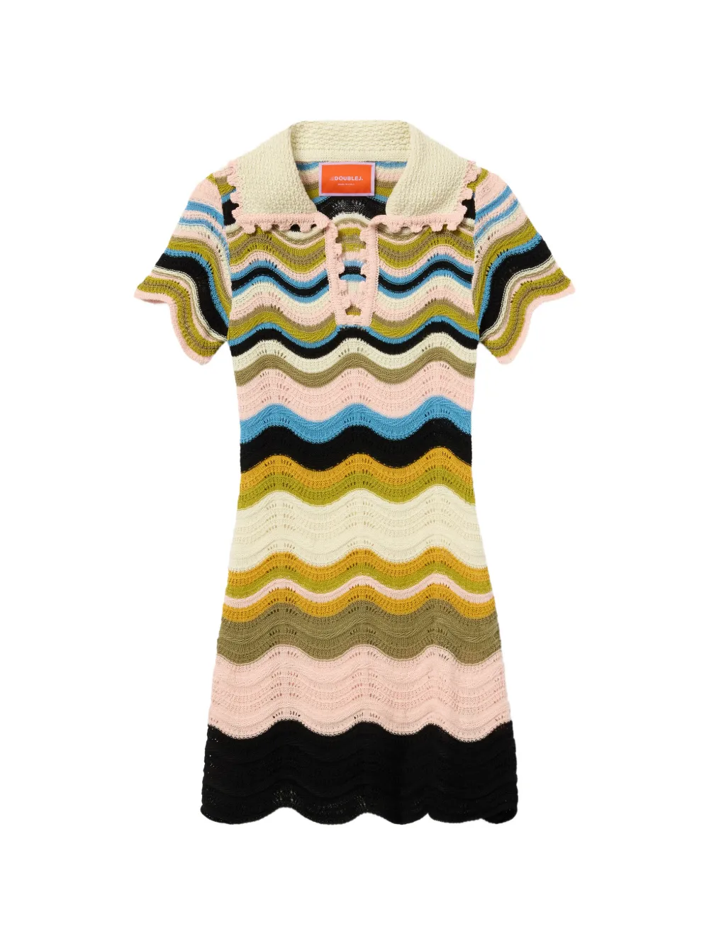 La DoubleJ Chevron mini dress - Rosa