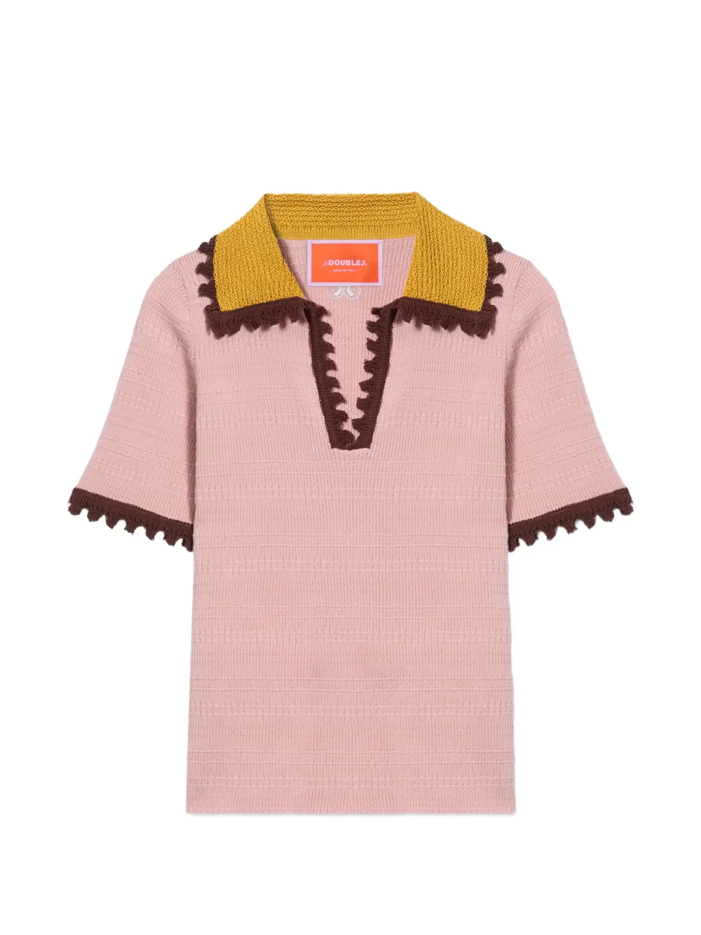 La DoubleJ Picket polo top - Rosa