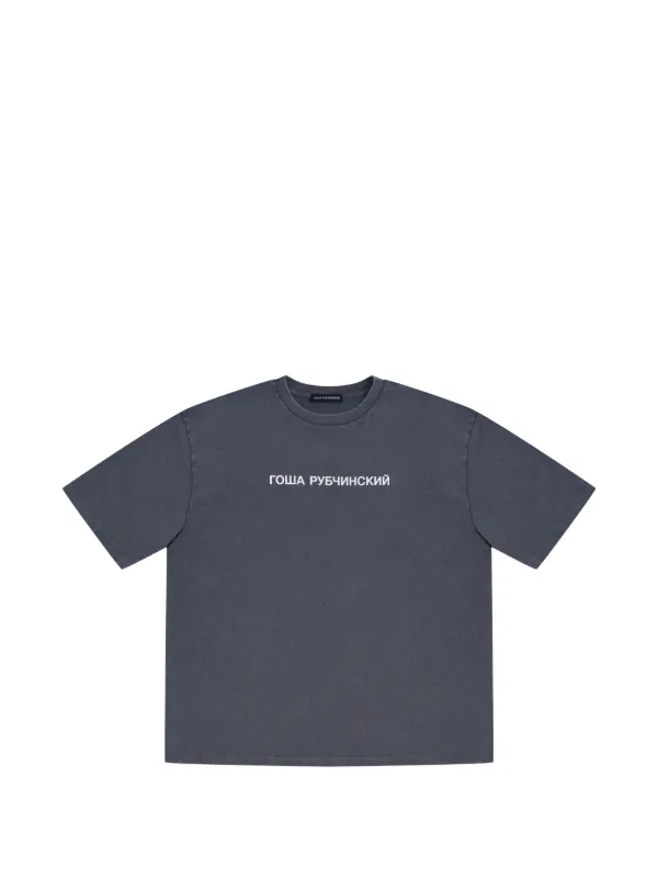 即完売品Gosha Rubchinskiy ✖️ コラボTシャツ GOSHA RUBCHINSKIY オーバーサイズ Tシャツ | グレー | FARFETCH JP