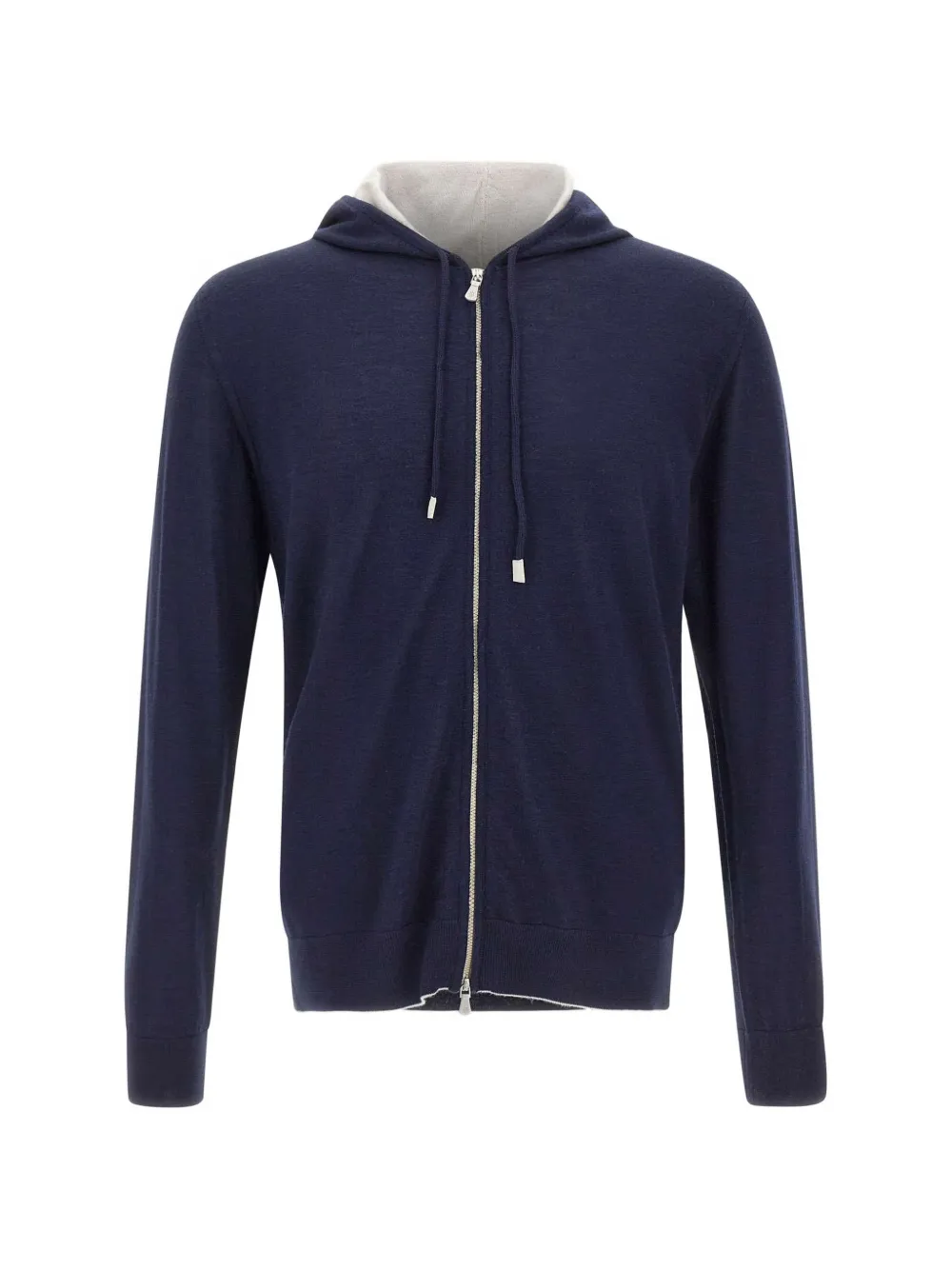 Eleventy zip-up drawstring hoodie - Blu