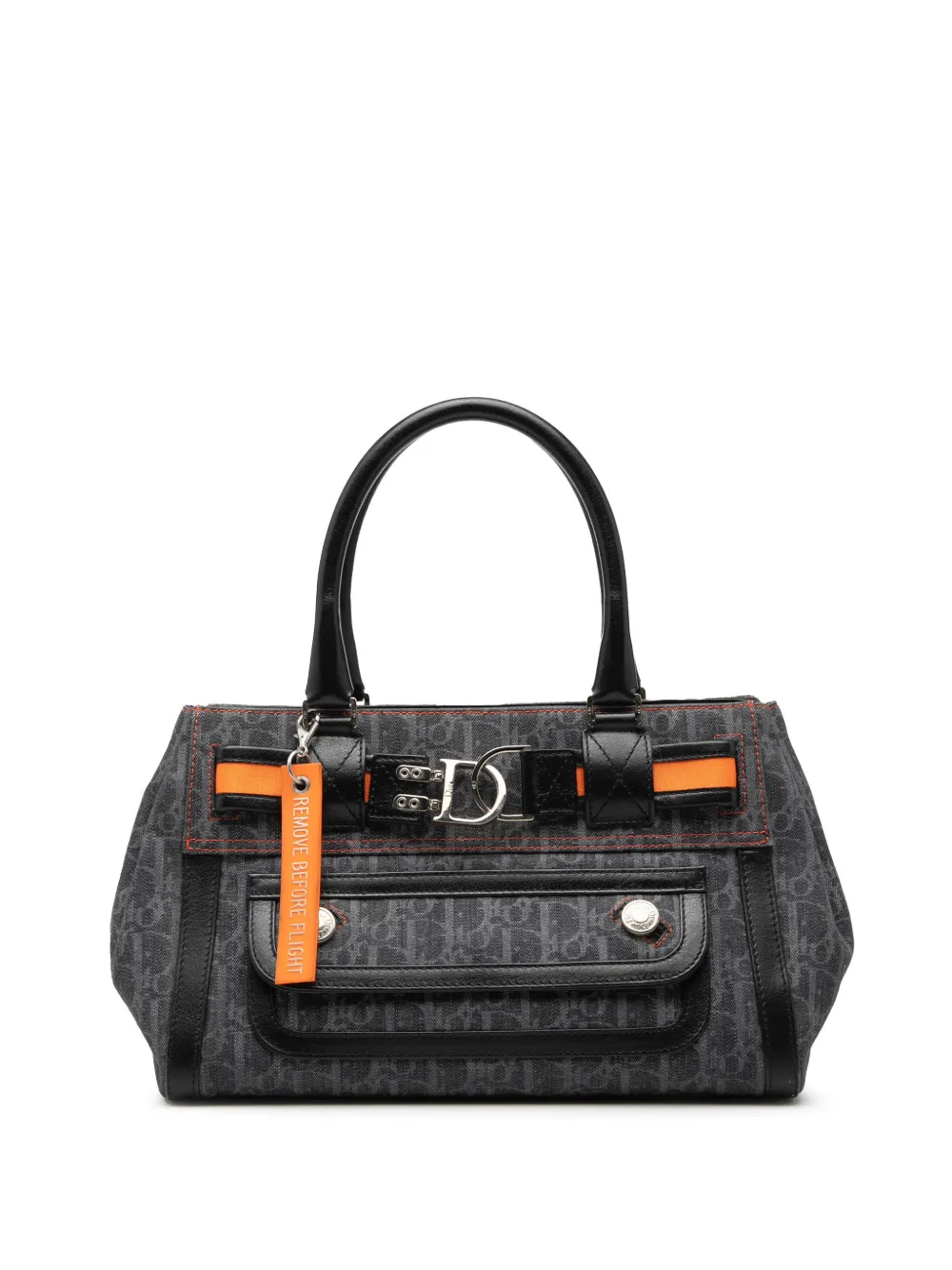 Christian Dior Pre-Owned 2005 Diorissimo Trotter Denim Flight Handle Bag tote bag - Blu