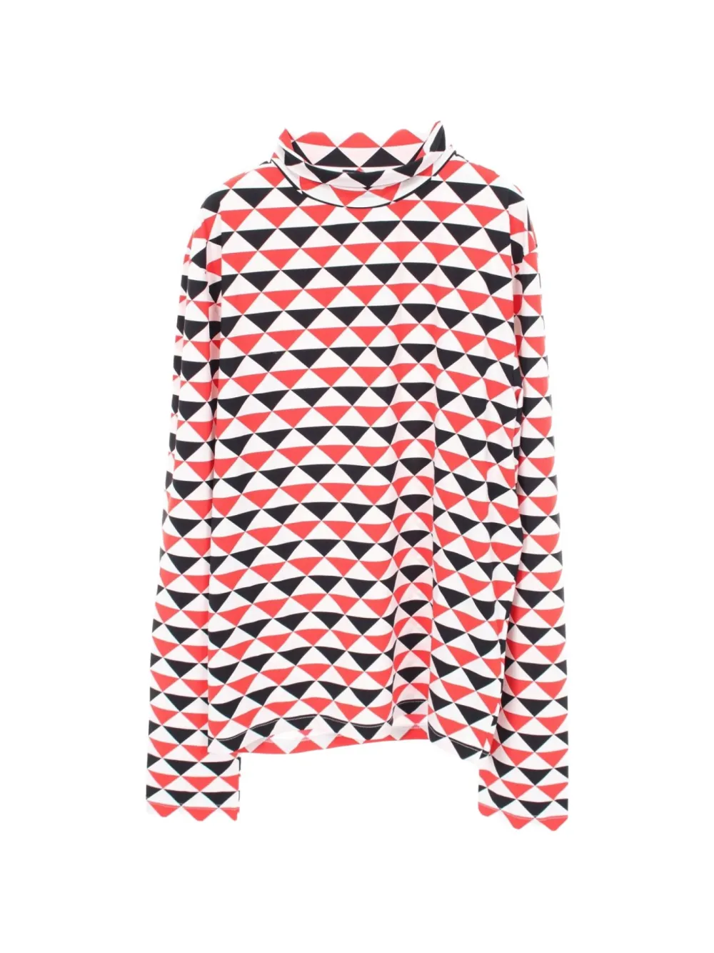 Prada Pre-Owned 20s geometric-print roll-neck sweater - Weiß