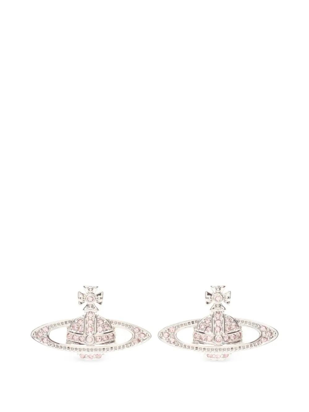 Vivienne Westwood Pre-Owned Bas Relief rhinestone earrings - Silber