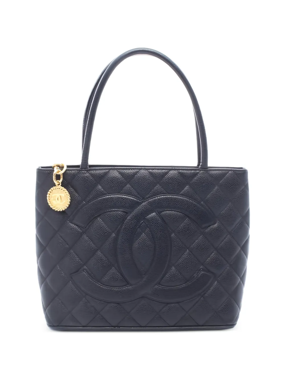 CHANEL Pre-Owned 2002-2003 quilted Caviar tote bag - Nero