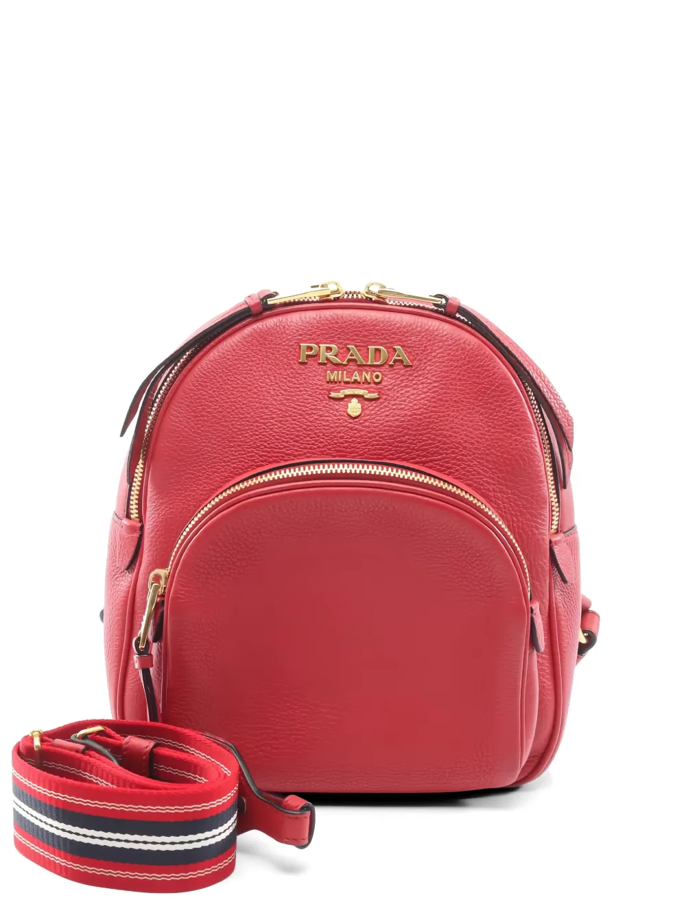 Prada Pre-Owned 2010s Vit. Daino leather backpack rucksack - Rosso