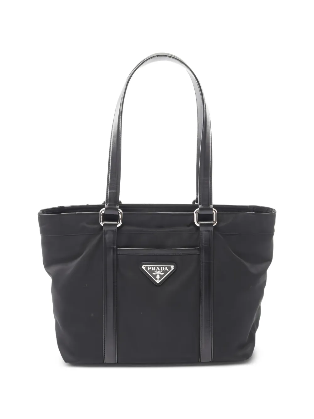 Prada Pre-Owned triangle-logo tote bag - Nero