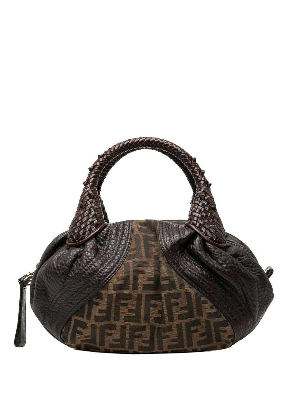 Fendi Pre-Owned 2000-2010 Mini Zucca Canvas and Leather Spy handbag - Marrone