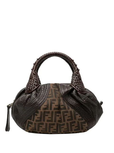 Fendi Pre-Owned 2000-2010 Mini Zucca Canvas and Leather Spy handbag