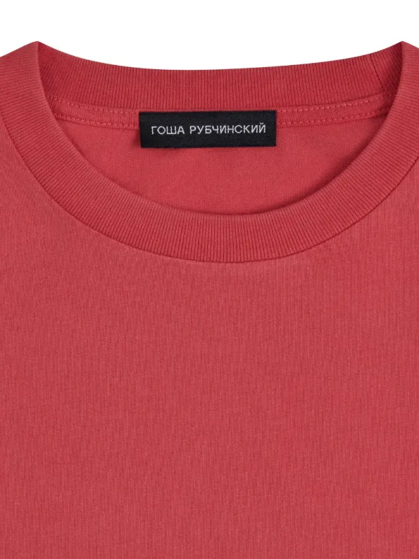 GOSHA RUBCHINSKIY logo-print Oversized T-shirt | Red | FARFETCH