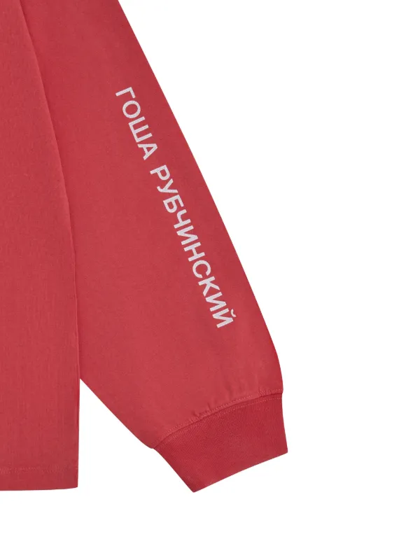 GOSHA RUBCHINSKIY logo-print Oversized T-shirt | Red | FARFETCH