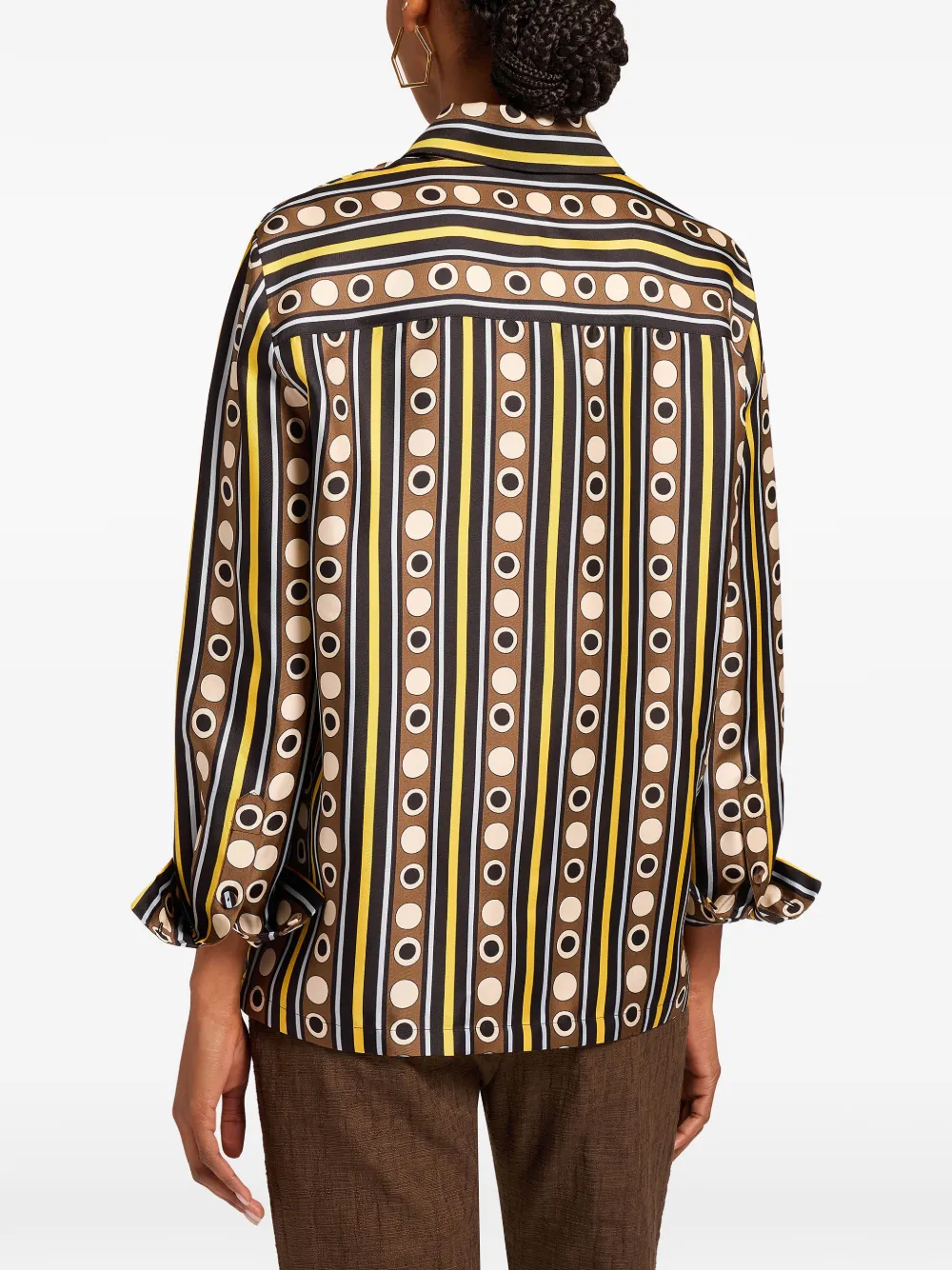 La DoubleJ Blouse met geometrische print Geel