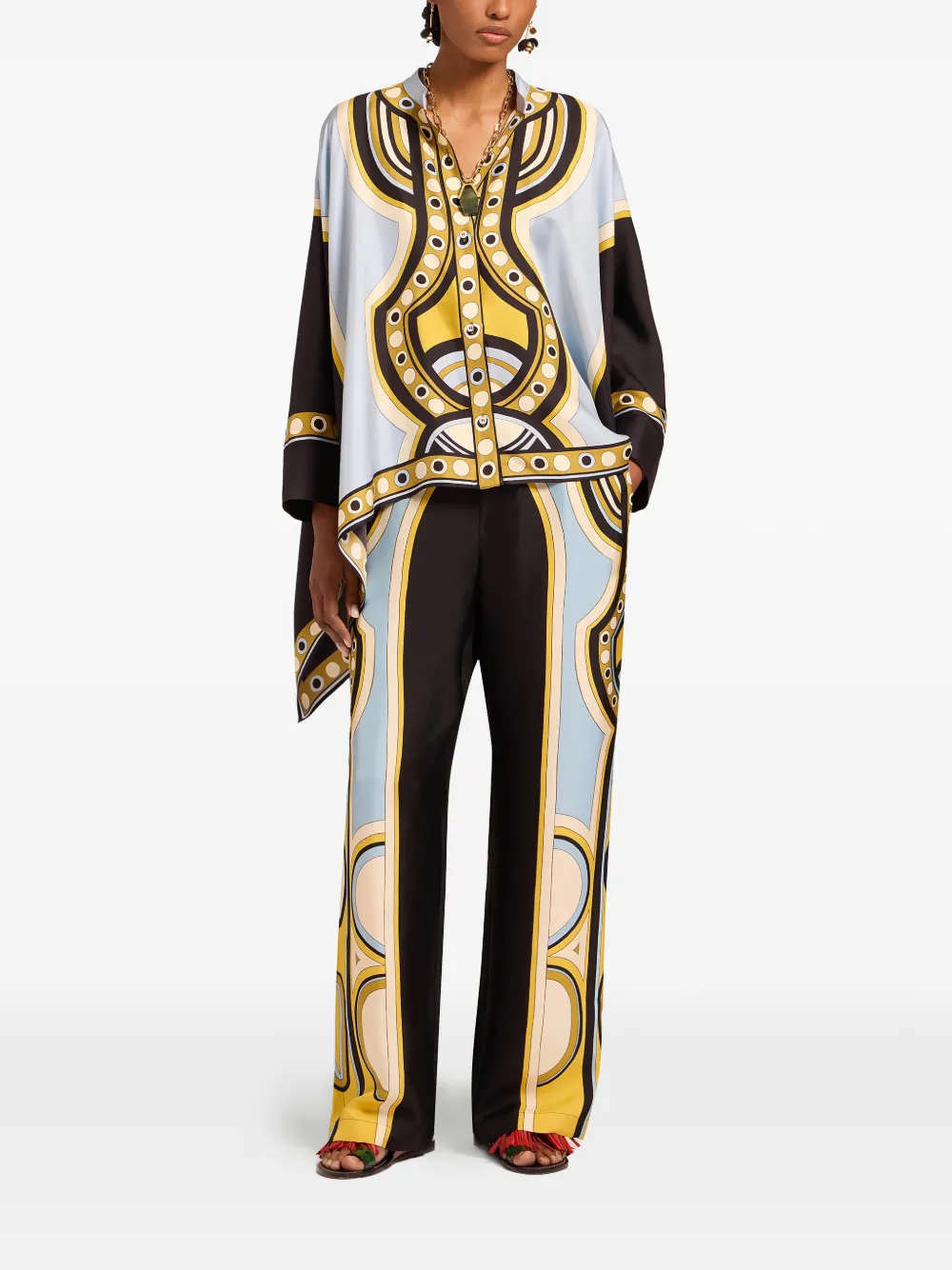 La DoubleJ Sanctuary Placée zijden blouse Zwart