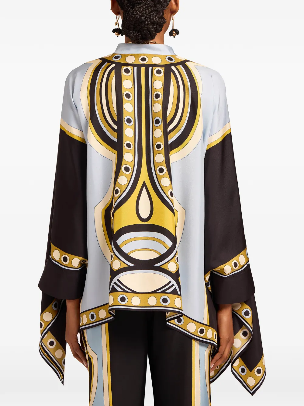 La DoubleJ Sanctuary Placée zijden blouse Zwart