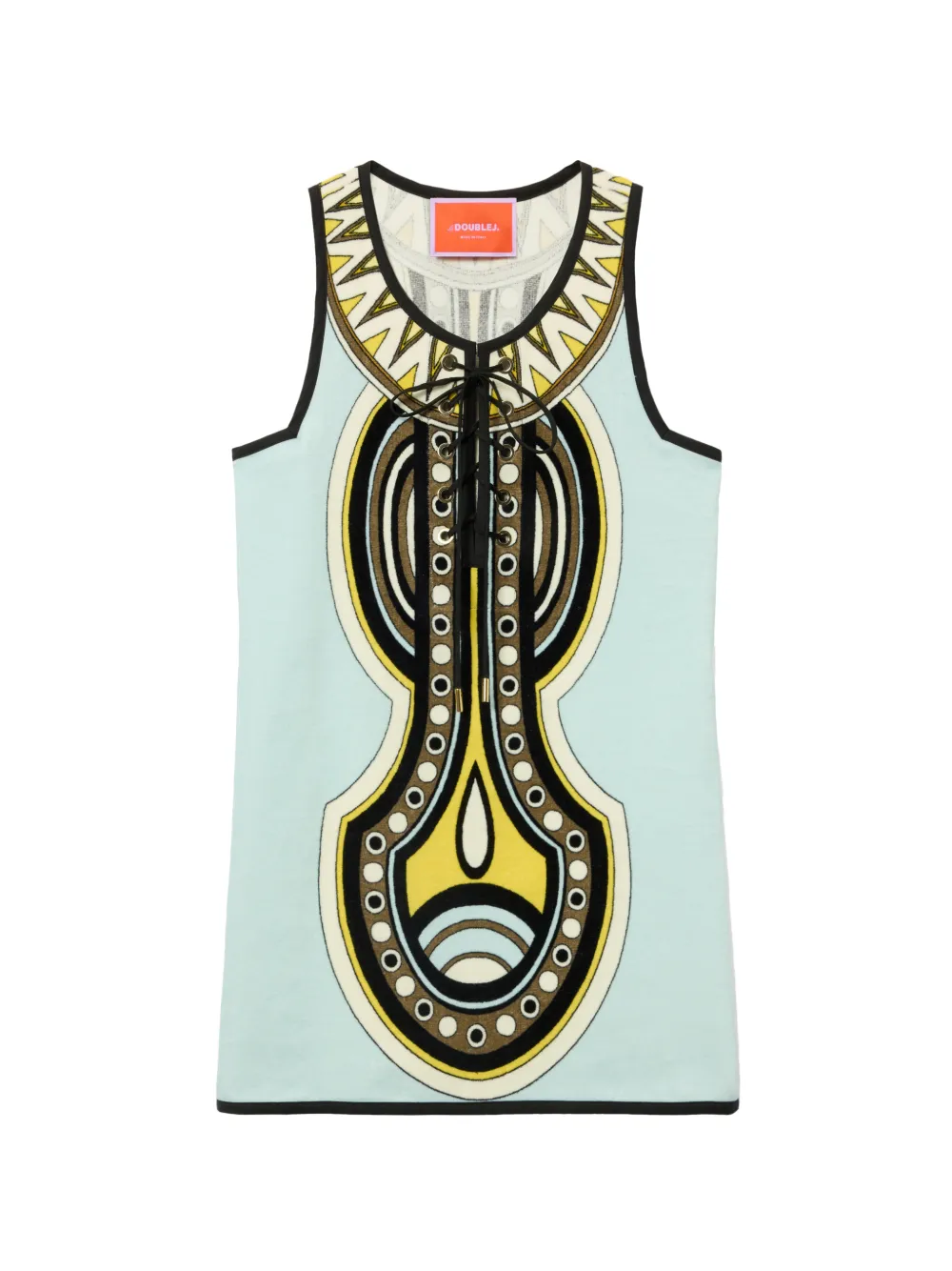 La DoubleJ Totem lace-up dress - Blue