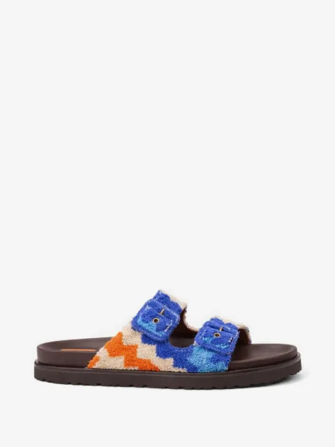 Missoni sandalias con motivo en zigzag y hebilla