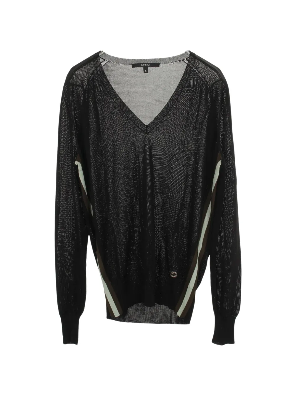 Gucci Pre-Owned 2010s Interlocking G V-neck sweater - Black