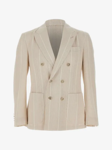 Eleventy striped double-breasted blazer