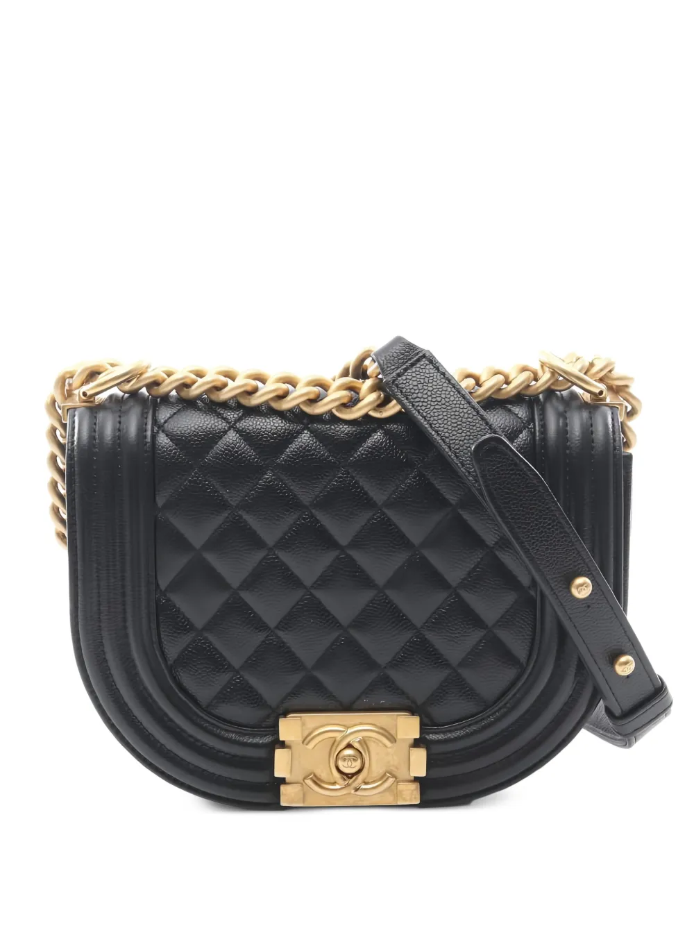 CHANEL Pre-Owned 2021 Boy Chanel chain shoulder bag - Nero