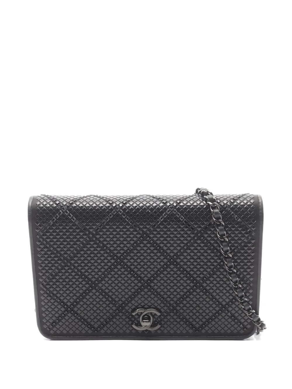 CHANEL Pre-Owned 2021 Matelassé chain shoulder bag - Nero