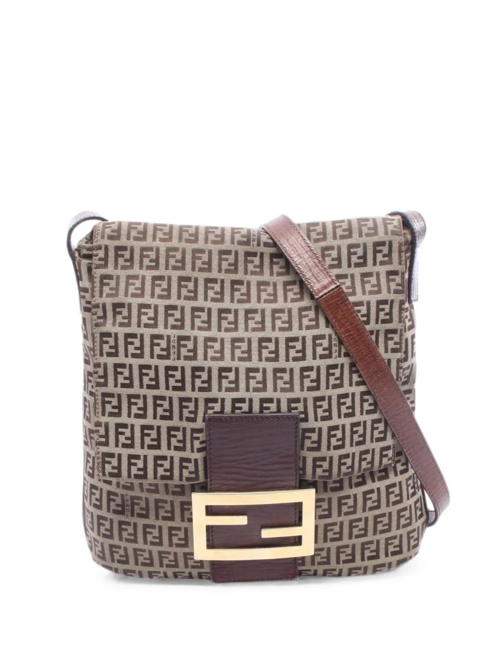 Fendi Pre-Owned 2000s Zucchino-pattern cross-body bag - Marrone