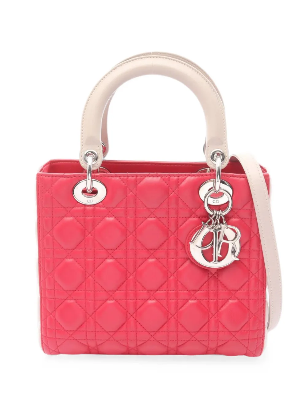 Pre-owned Dior 2010s Cannage Lady  Tote Bag In Pink