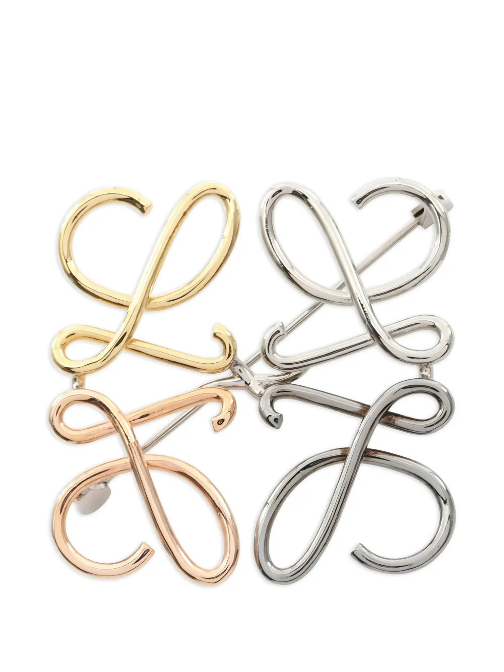 Loewe Pre-Owned 2010s Anagram brooch - Oro