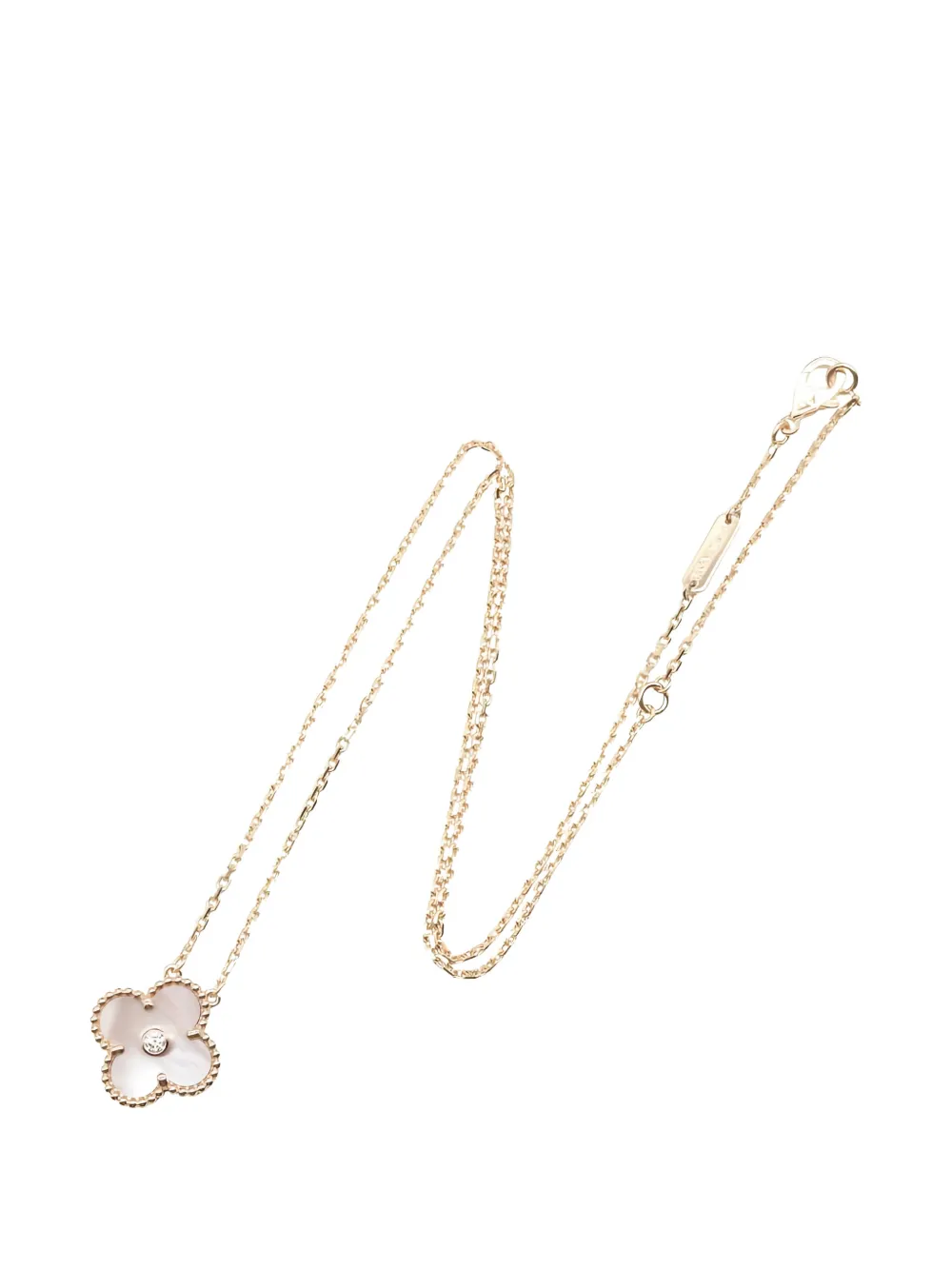 Van Cleef & Arpels Pre-owned 2010s Alhambra Mothe-of-pearl Necklace in Pink, view 2