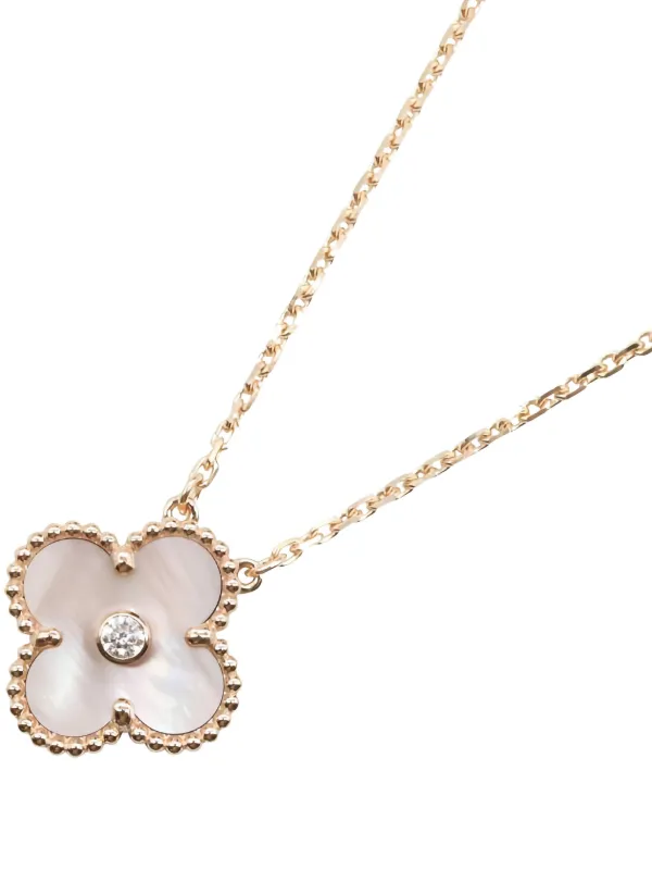 Van Cleef & Arpels Pre-owned 2010s Alhambra Mothe-of-pearl Necklace in Pink