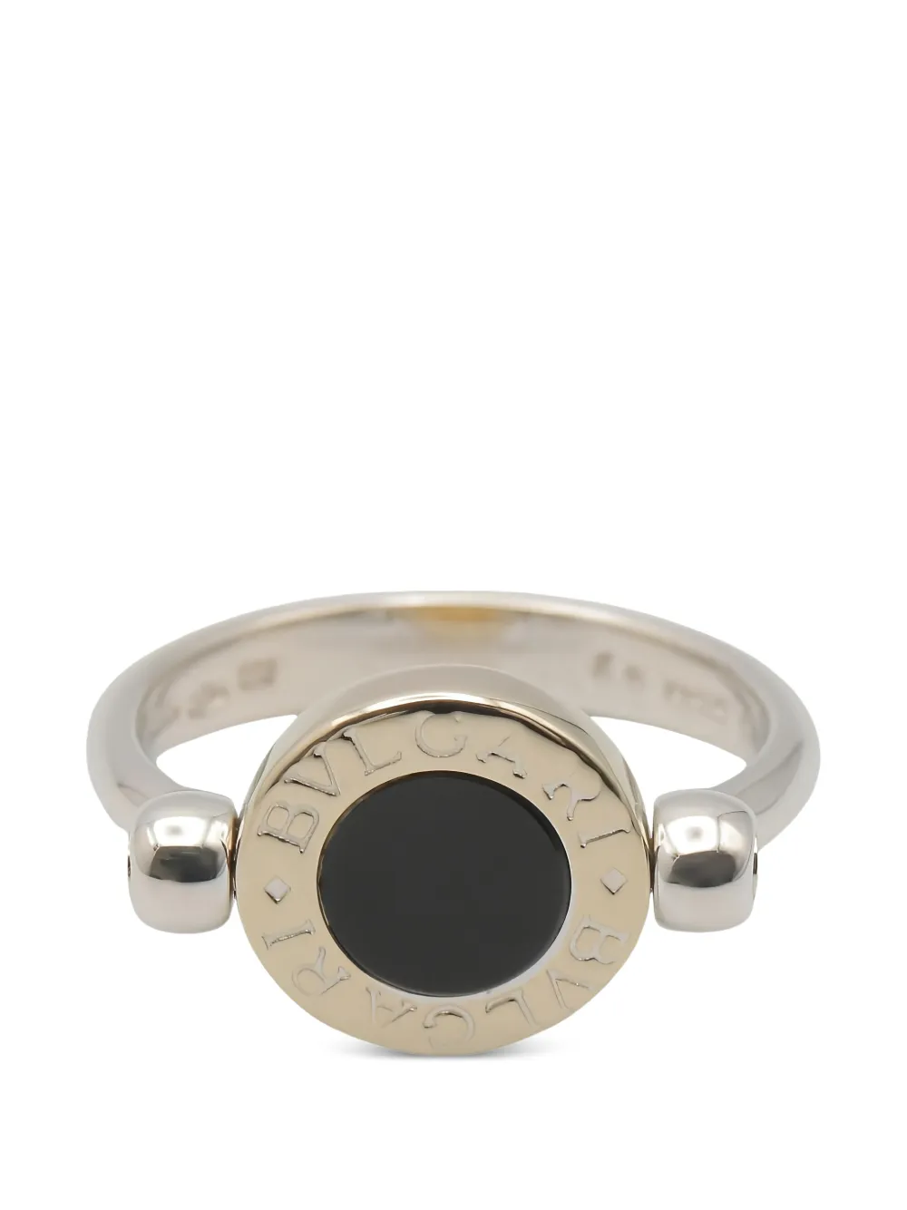 Bvlgari Pre-Owned Bvlgari Bvlgari Flip onyx ring - Argento
