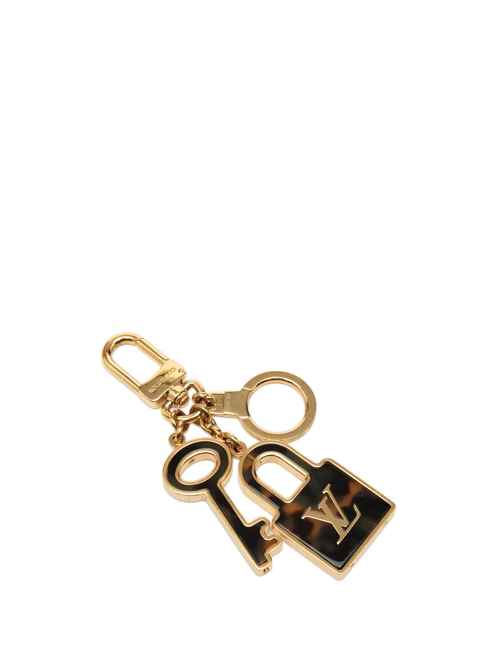 Louis Vuitton Pre-Owned 2009 Gold Plated and Resin Confidence Bag Charm and Holder key chain - Oro