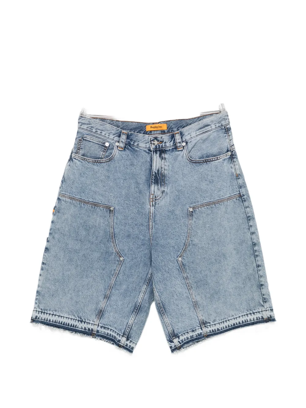 Replay carpenter raw-hem shorts - Blau