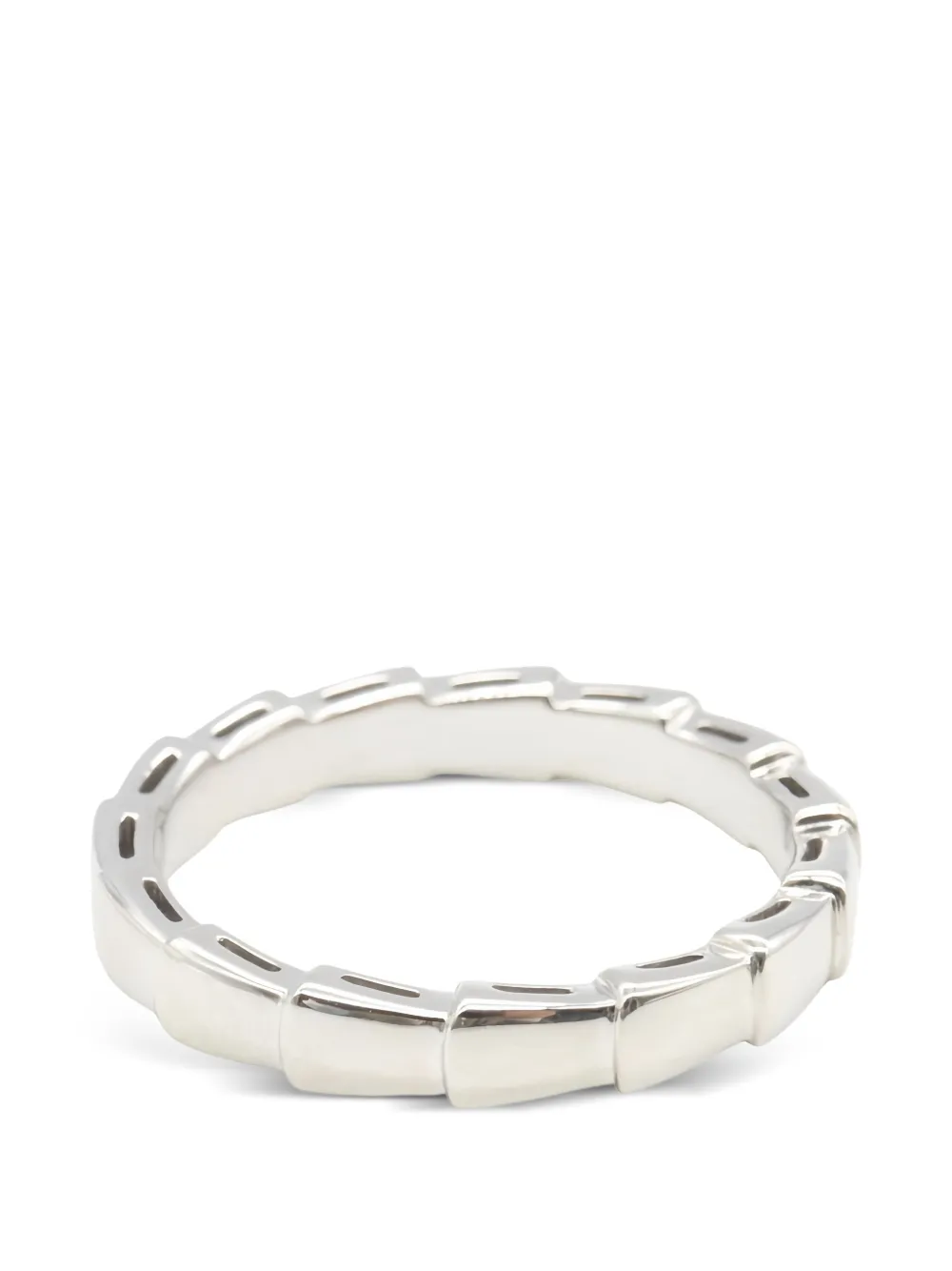 Bvlgari Pre-Owned 18K white gold Serpenti Viper ring - Argento