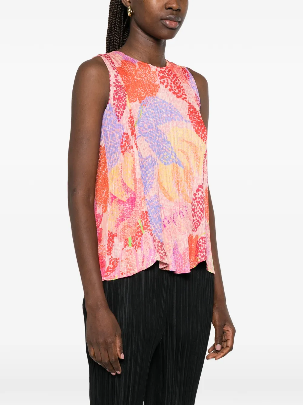 Issey Miyake Top met bloemenpatroon Roze