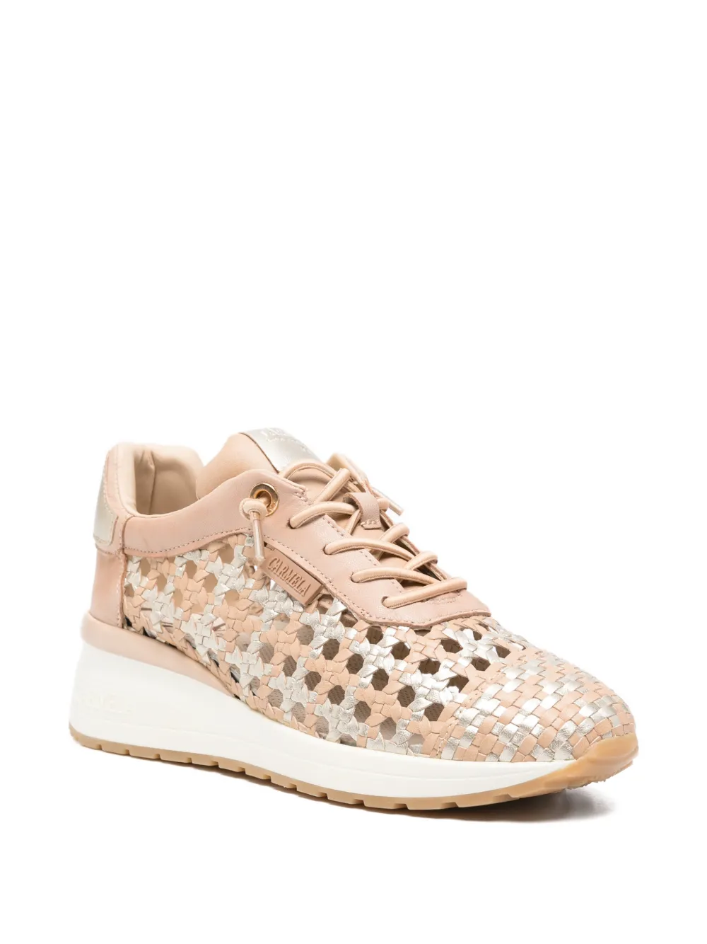 Carmela Geweven sneakers Beige